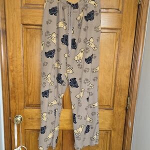 Croft & Barrow Tan Dog Print Lounge Pants